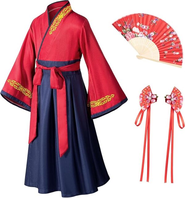 Mulan Costume with Fan